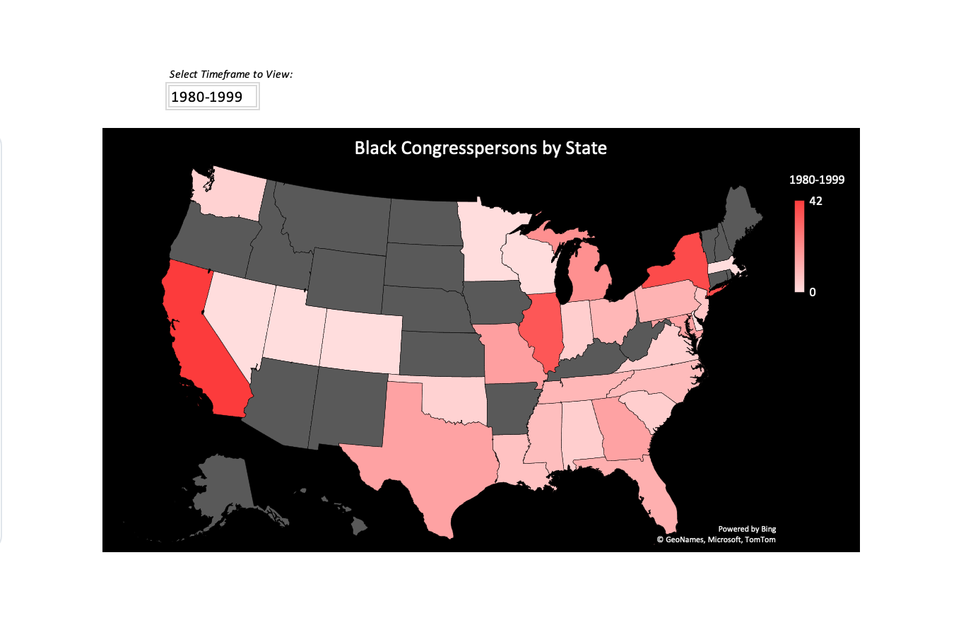 NSS January 2021 Data Viz Competition - Black Congresspersons by State 